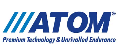 Atom garden tools brand logo