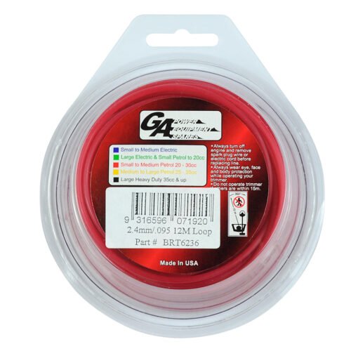 PRO FIT TRIMMER LINE RED .095″ / 2.50MM CARDED LOOP
